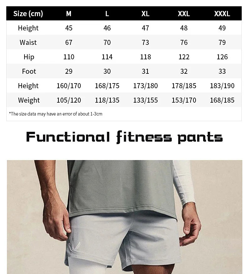 Mens Gym Training Shorts Men Sweat Sports Casual Clothing Fitness Workout Running Quick-Drying Compression Shorts Sweatpants - reetell