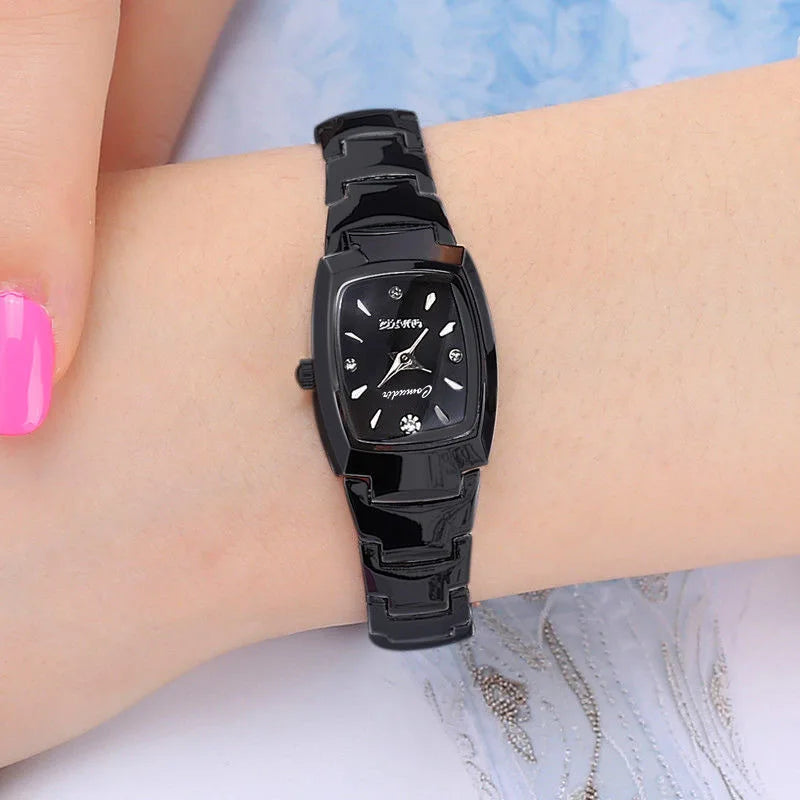 Luxury Women Watches Waterproof Simplicity Stylish Temperament Small Dial Quartz Watch Tungsten Steel Strap Ladies Wrist Watch