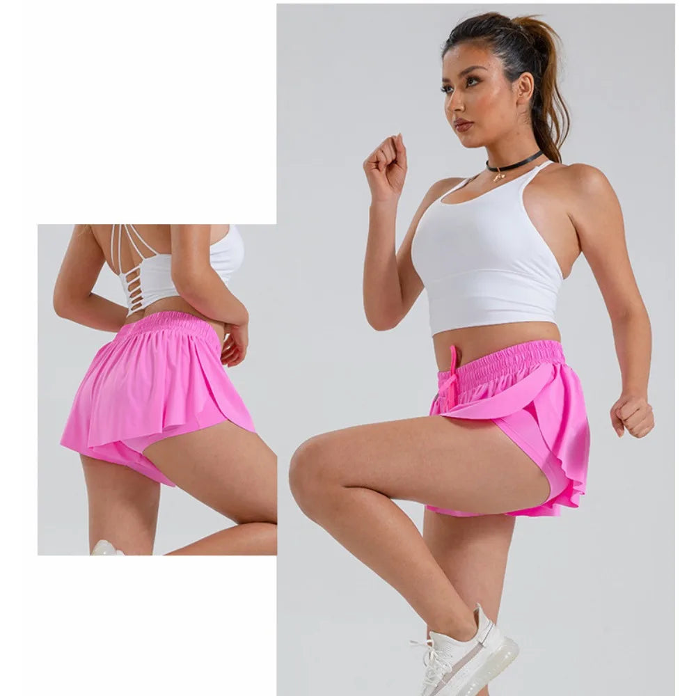 Flowy Athletic Shorts for Women Gym Yoga Workout Running Tennis Skirt Comfy Skort Lounge Cute Clothes Casual Summer - reetell