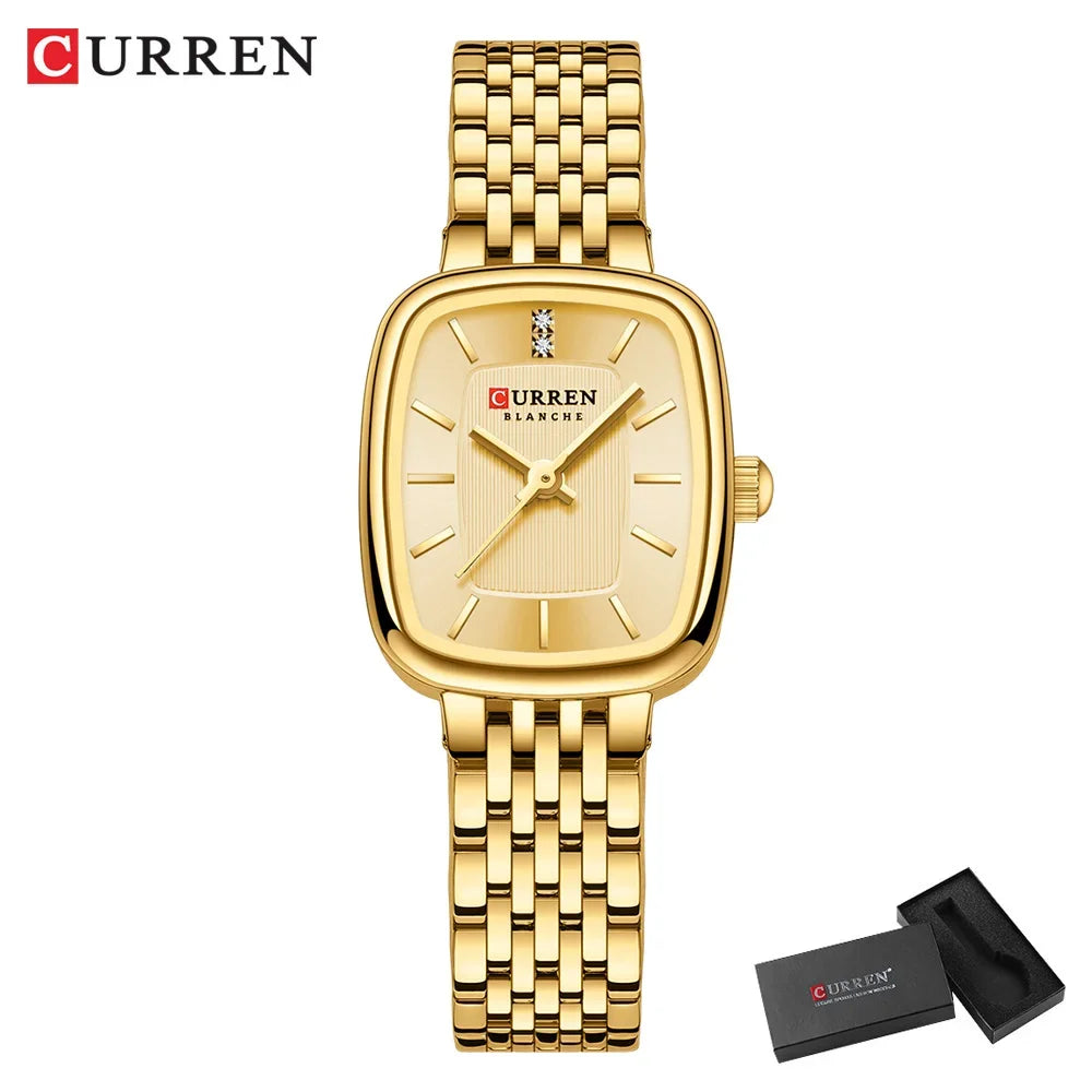 CURREN New Fashion Stainless Steel Date Women Watches Casual 30M Waterproof Girl Ladies Wristwatch Female Clock Relogio Feminino