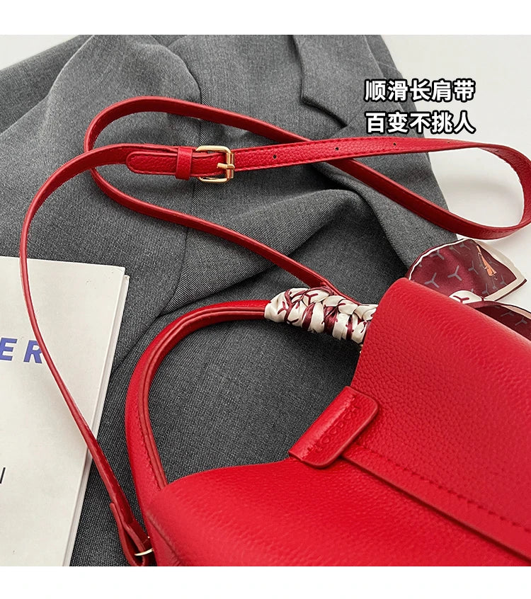 2024 New Women's Bag Fashion Simple Shoulder Bag High Quality Design Handbag PU Commuter Luxury Hot Selling Bolsas Para Mujeres - reetell