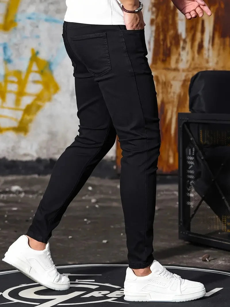 Fashion Casual Mens Stretch Skinny Jeans Male Slim Fit Pencil Denim Cowboys Aesthetic Pants Men Clothing ﻿ - reetell