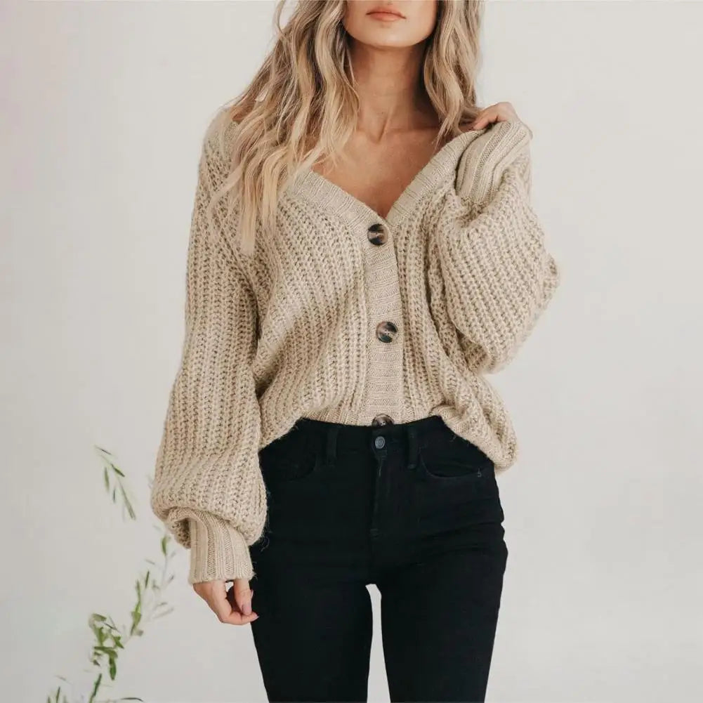 Women Cardigan Sweater Women Casual Cardigan Stylish Women's Chunky Knit Cardigan Fall/winter Open Front Sweater with for Modern - reetell