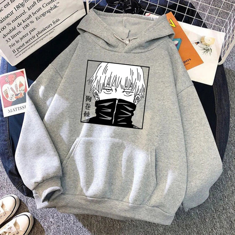 Anime Inumaki Toge Printed Hoodies Men/Women Sweatshirts Casual Hoodie Personality Pullover - reetell