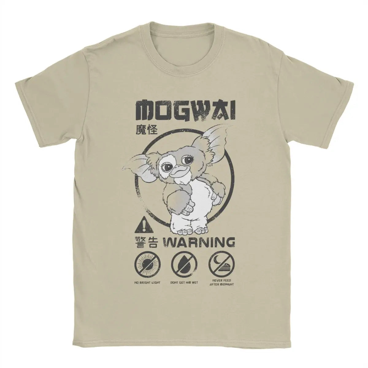 Men Gremlins Mogwai Rules T Shirt Gizmo 80s Movie Pure Cotton Tops Vintage Short Sleeve Crew Neck Tees Printed T-Shirts