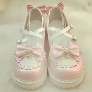 Summer Lolita Sweet Sandals Women Japanese Style Bow Kawaii Chic Mary Janes Shoes Round Toe Shoes Wholesale Drop shipping 2024