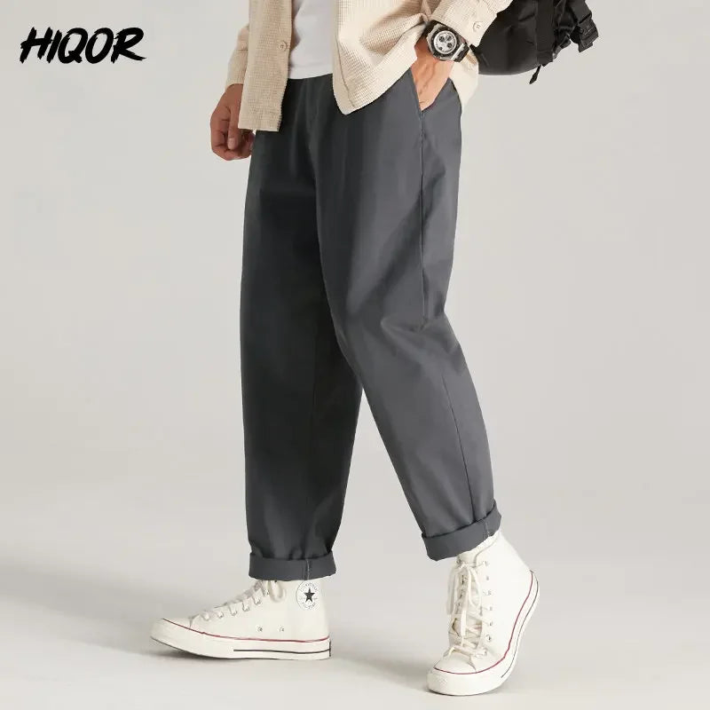 HIQOR Brand Japanese Cargo Trousers for Men New Men's Black Casual ArmyGreen Pants Trousers Men's Jumpsuit Male Oversize Pants