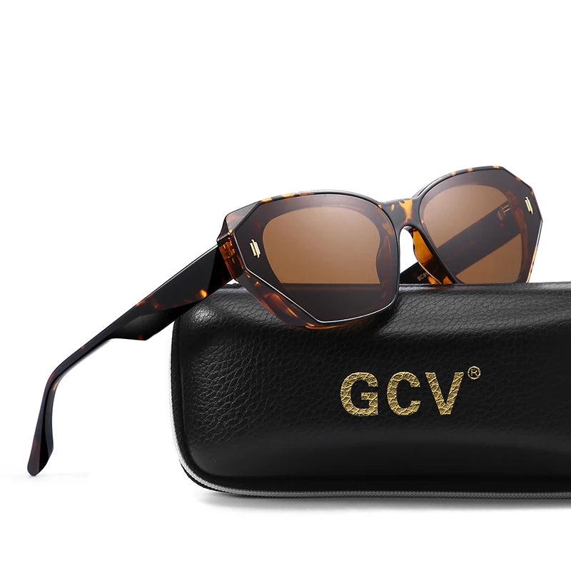 GCV Brand Acetate Cat Eye Polarized Sunglasses Women Fashion Outdoors  Eyewear Uv400 Ultraviolet-Proof Quality Of Luxury Goods - reetell