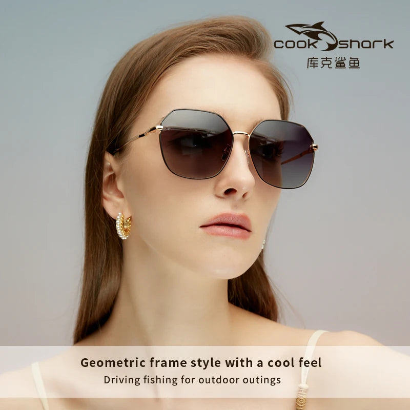 Cook Shark 2023 New Polarized sunglasses for Women Anti UV Fashion Sunglasses for Women - reetell