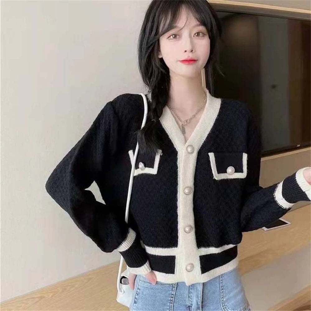 Autumn jacket  women new style small fragrant Western style anti-aging sweater cardigan - reetell