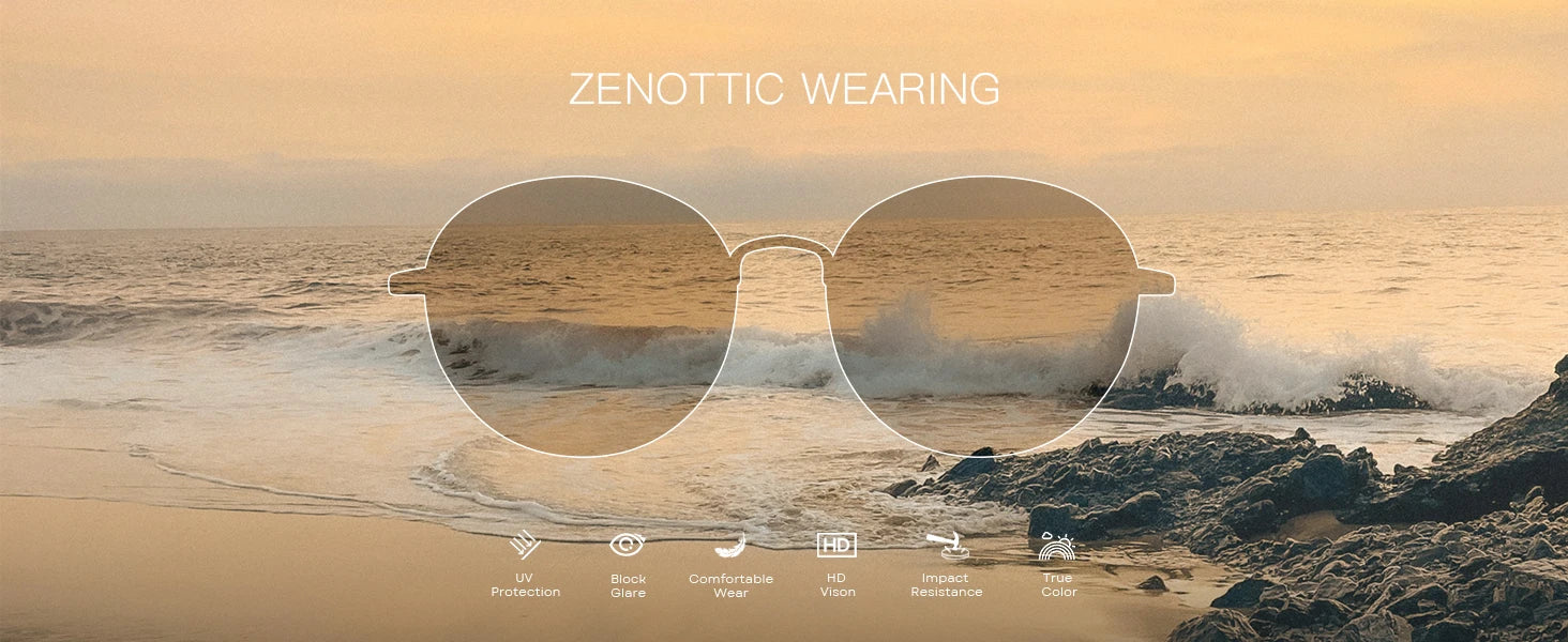 ZENOTTIC 2024 Vintage Sunglasses Rrtro Round Polarized Fashion Sun Glasses for Women Men Vintage UV400 Circular Shades 430002 - reetell