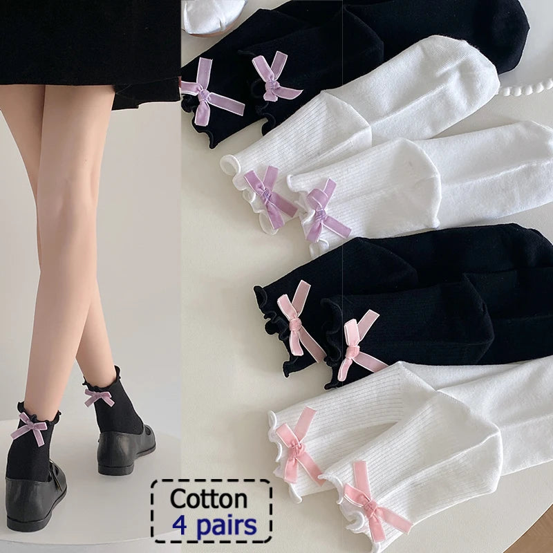 4/5/8/10/20 Pairs of MEN'S AND WOMEN'S Black Cotton Business Mid Length Soft and Warm Autumn/winter Solid Color Casual Socks