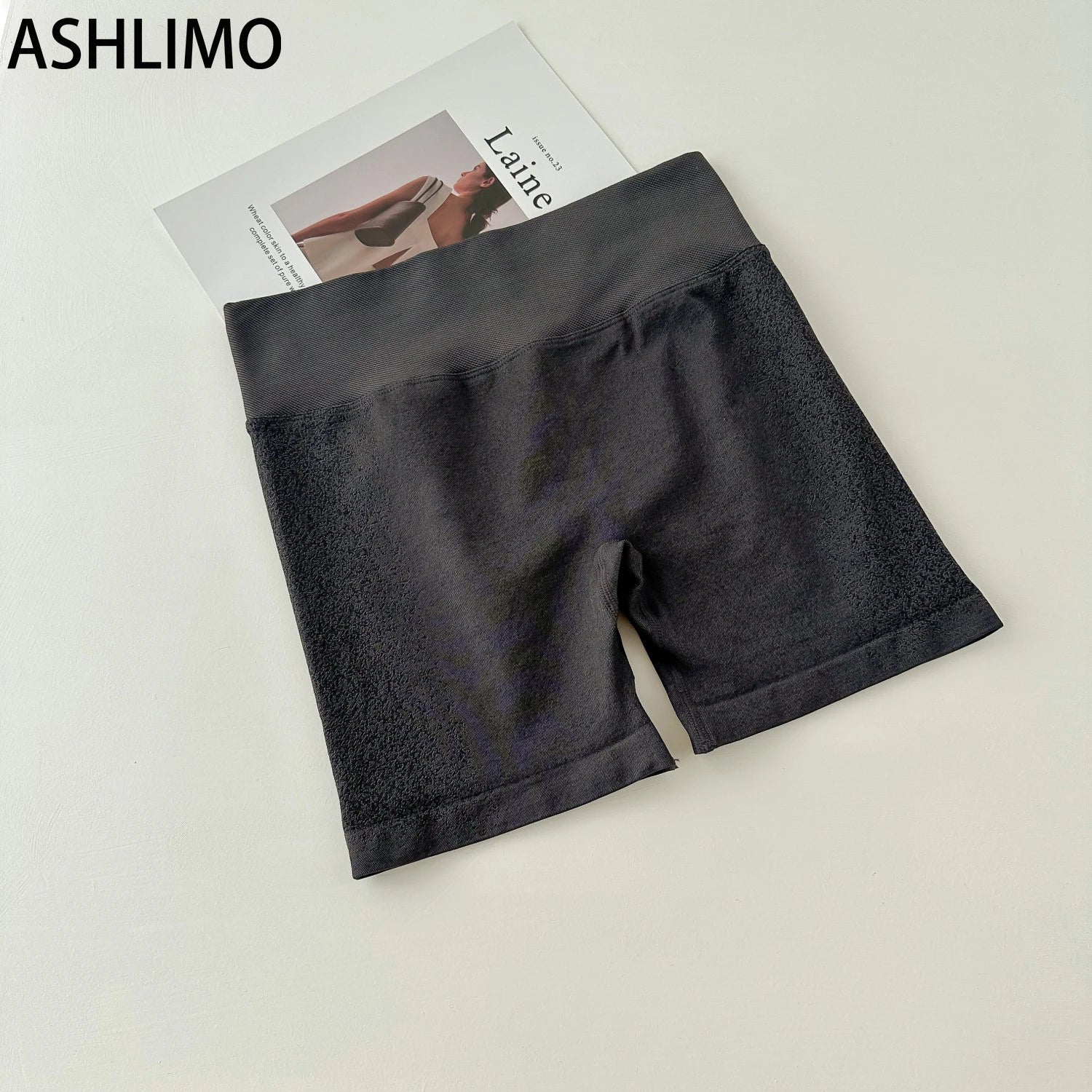 ASHLIMO Gym Shorts Women Sports Yoga Pants Ignite Shorts 4.5" Seamless High Stretch Workout Scrunch Butt Yoga Seamless Leggings - reetell