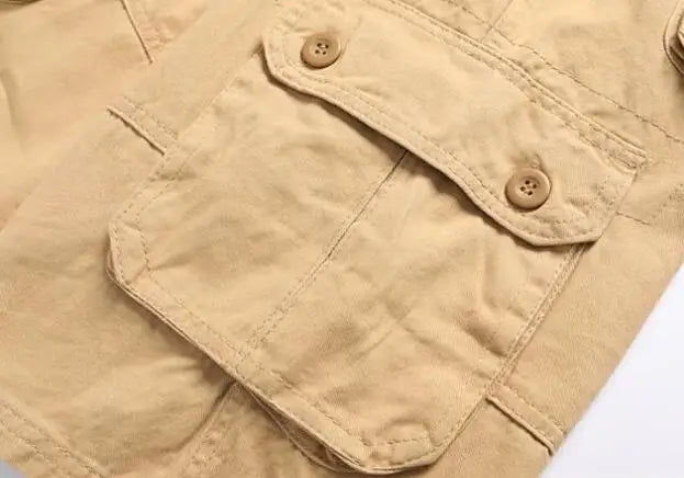 Khaki Half Men's Cargo Shorts Solid Male Bermuda Short Pants Big and Tall Designer Jogger Baggy New In Homme Jorts Cotton Luxury