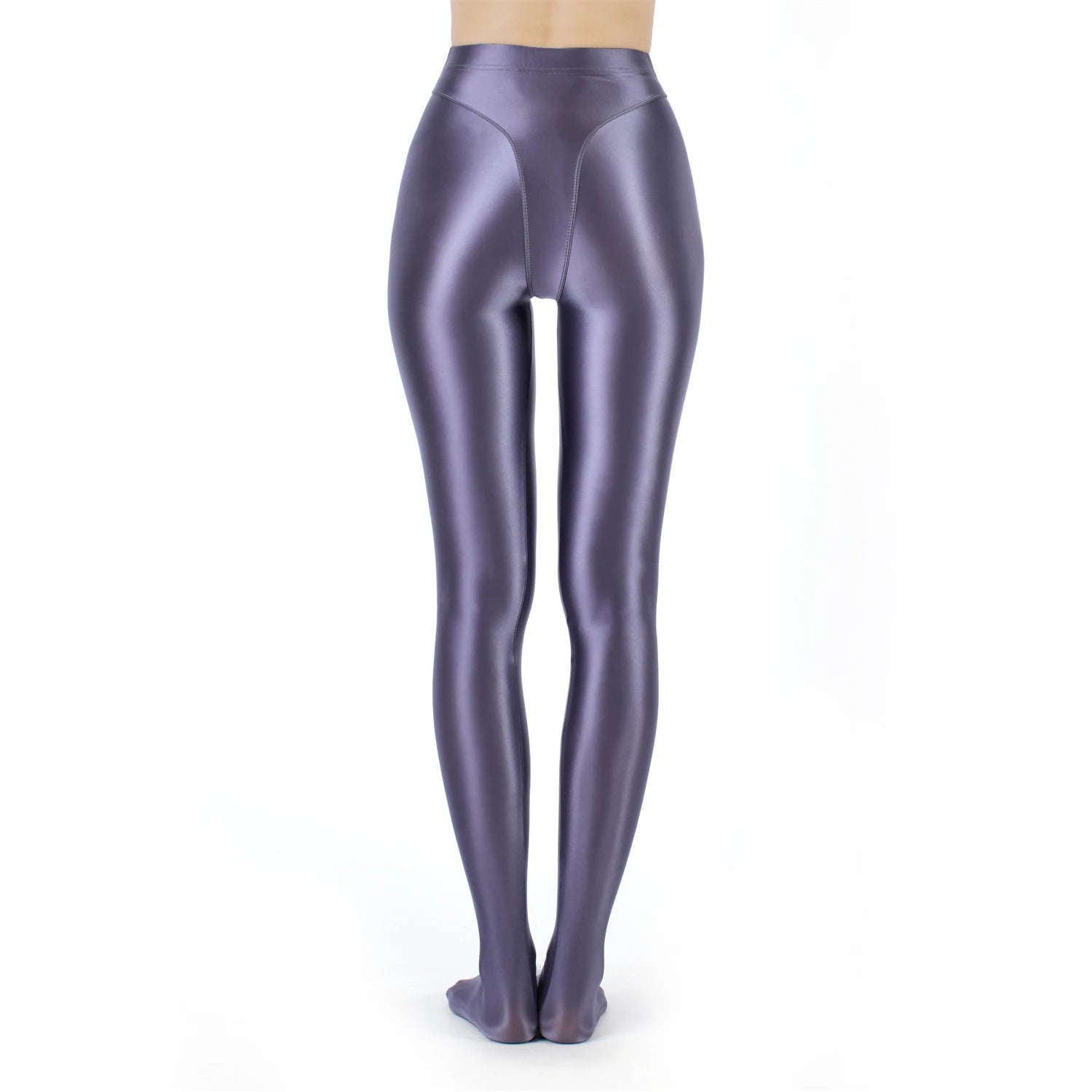 Sexy Women High Waist Sexy Tight Silk Shiny Pencil Pant Oil Glossy Candy Color Smooth Pants Sexy Erotic Lingerie Yoga Leggings - reetell