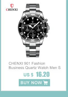 Chenxi 976 Leather Chronograph Date Men's Phase Of The Moon Timing Business Luminous Quartz Watch Relojes para hombres