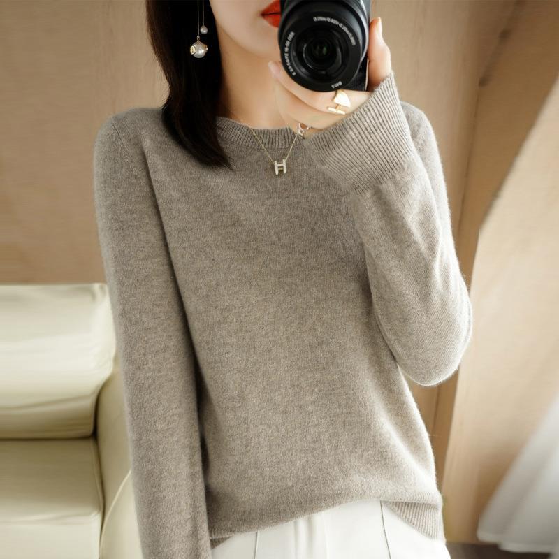 2024 Women Sweater Spring Autumn Long Sleeve O-neck Pullovers Warm Bottoming Shirts Korean Fashion Sweater Knitwear Soft Jumpers - reetell