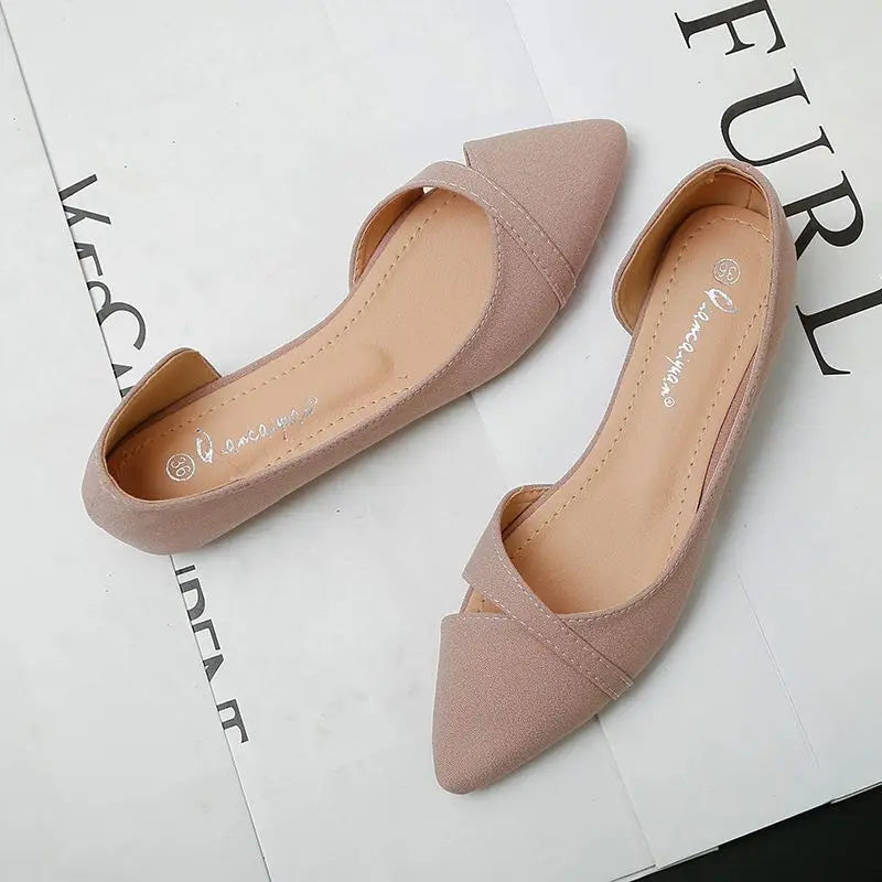 Shoes for Women Evening Woman Flats Pointed Toe Pink Slip-on Popular Elegant and Fashionable Summer 2024 High Quality Fashion 39 - reetell