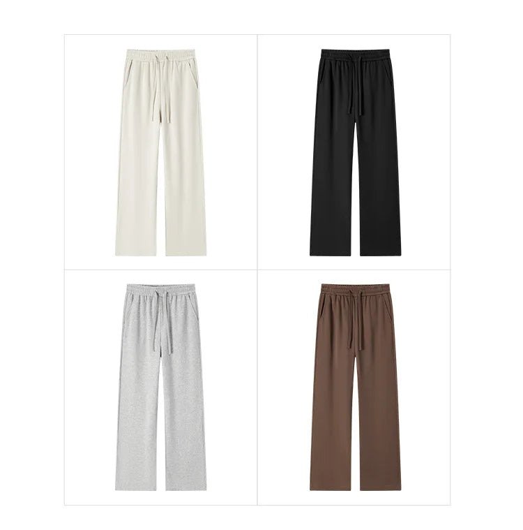 Semir Casual Pants Women Cover Flesh Wide-Leg Pants Simple Temperament Lazy Style Solid Color Versatile Long Pants - reetell