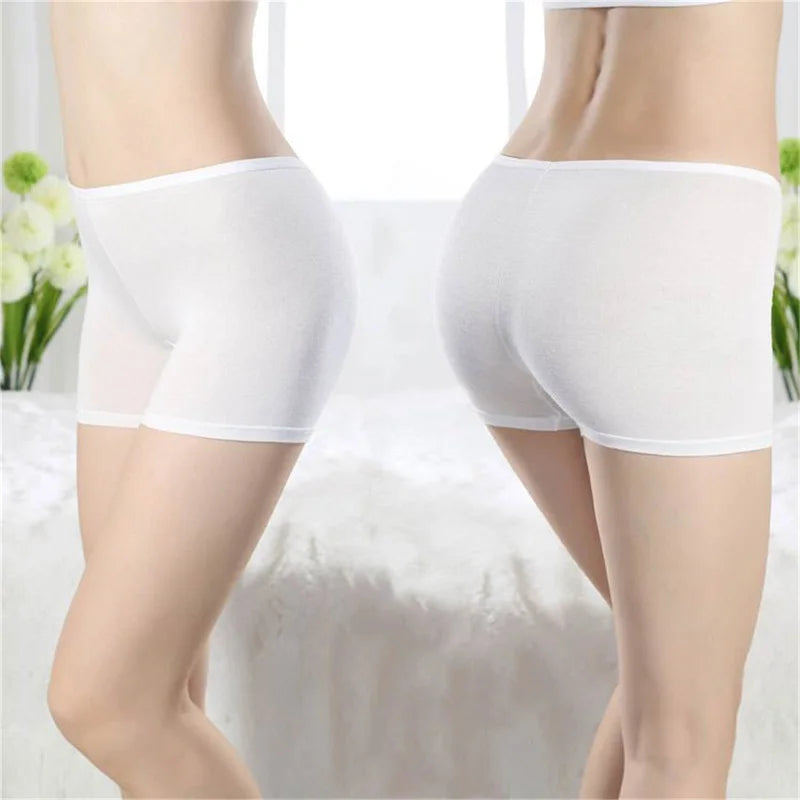 Soft Cotton Seamless Safety Short Pants Summer Under Skirt Shorts Modal Ice Silk Breathable Short Tights Polyester Underwear - reetell