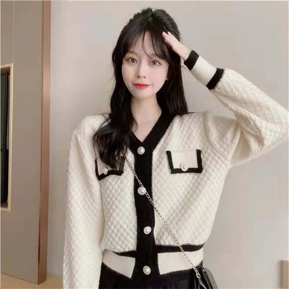 Autumn jacket  women new style small fragrant Western style anti-aging sweater cardigan - reetell