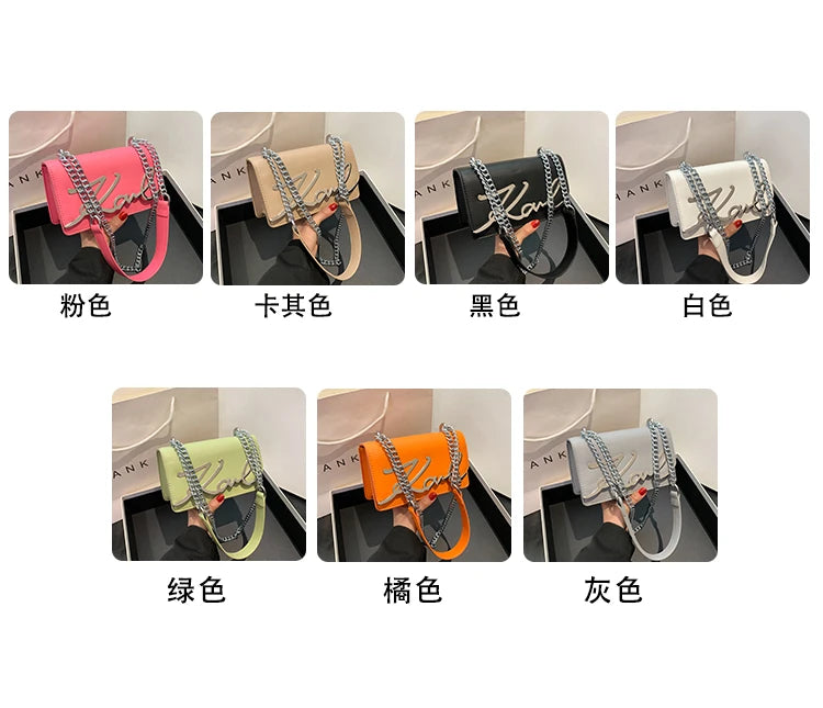 This Year's Popular Bags for Women New Fashion Letter Trend Shoulder Bag Ins Women's Crossbody Small Square Bag Наклонная Сумка - reetell