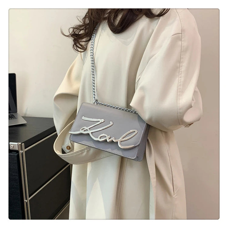 This Year's Popular Bags for Women New Fashion Letter Trend Shoulder Bag Ins Women's Crossbody Small Square Bag Наклонная Сумка - reetell