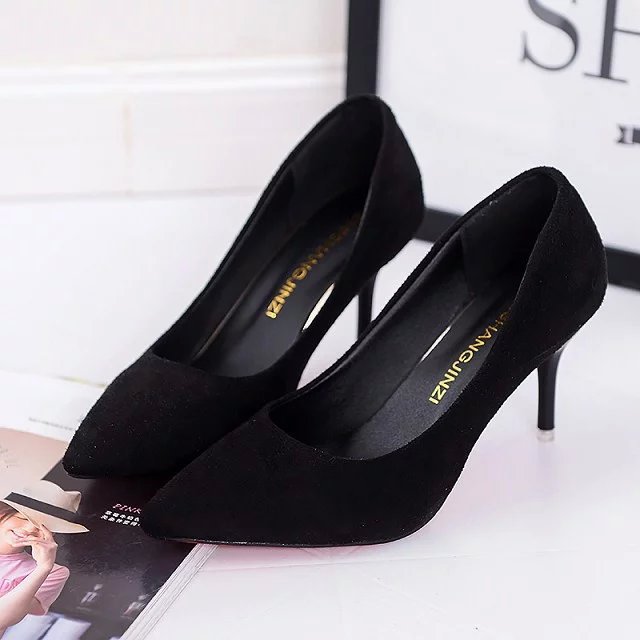 Women's Shoes Large Size Boats Shoes Woman High Heels Wedding Shoes Pumps zapatos mujer 2024 Thick Heels ladies shoes Black Red