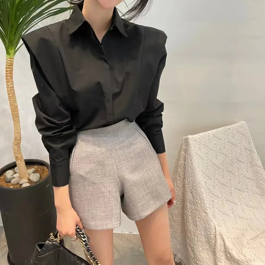 Women's Shirt Autumn 2023 New Chic Long-Sleeve Loose Blouses Street Elegant Tops Shirt OL office women blouses and tops shirts - reetell