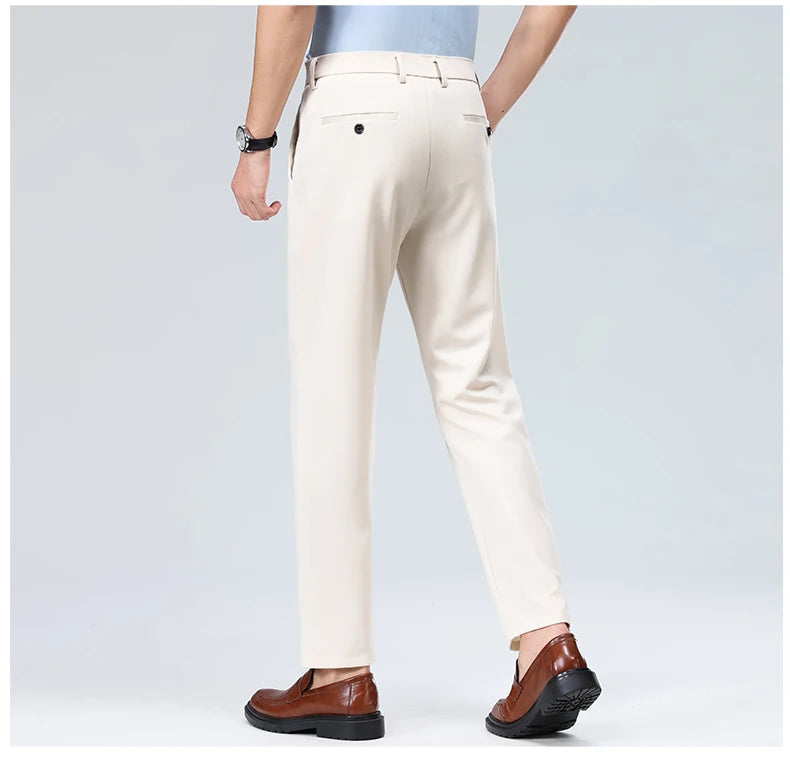 2024 Men Business Multi Color Large Size Pants Fashion Versatile Comfortable and Breathable Straight Leg High Grade Hombre Pants