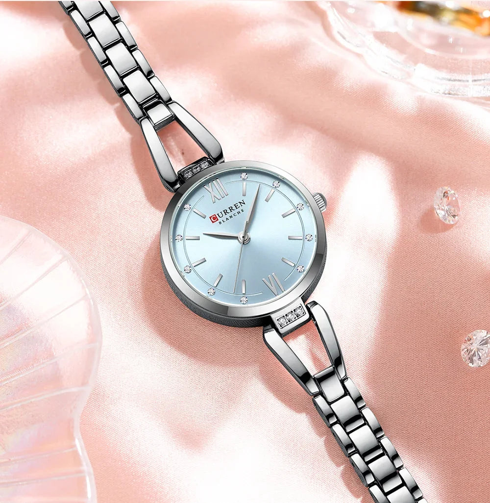 CURREN Women's Watches Elegant Fashion Original Quartz Watch for Laides Waterproof Stainless Steel Simple Luxury Daily Wear