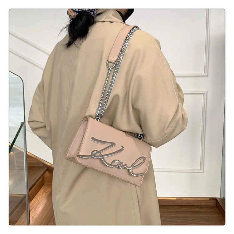 This Year's Popular Bags for Women New Fashion Letter Trend Shoulder Bag Ins Women's Crossbody Small Square Bag Наклонная Сумка - reetell