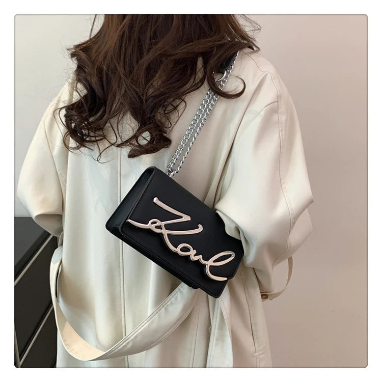 This Year's Popular Bags for Women New Fashion Letter Trend Shoulder Bag Ins Women's Crossbody Small Square Bag Наклонная Сумка - reetell