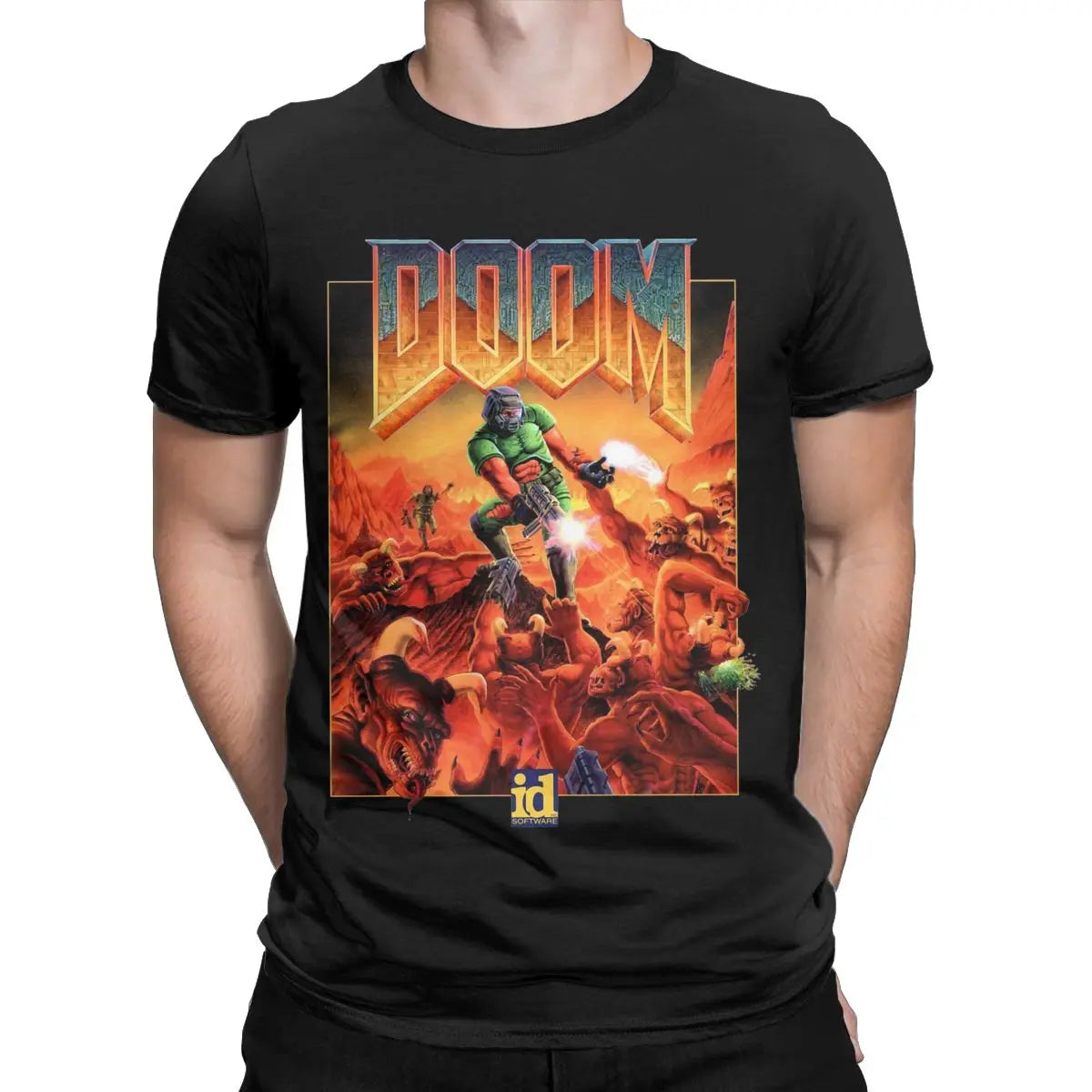 Leisure Dooms Shooting Game Games T-Shirts Men Women's 100% Cotton Tee Shirt Printed Clothing - reetell