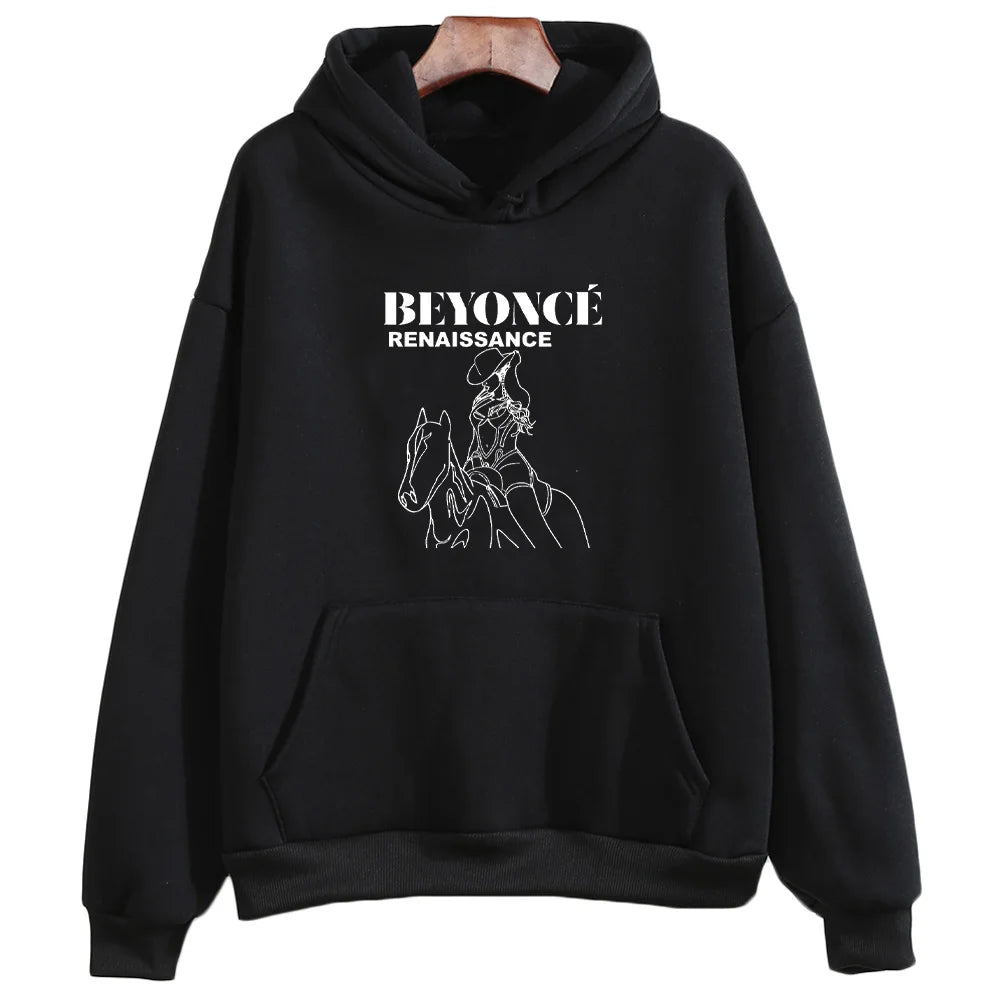 Beyoncé Hoodie Funko Pop Round Neck  Casual Sweatshirt of Girls with Pocket Hooded Fleece Printing Clothes Ropa Mujer Soft Hoody - reetell