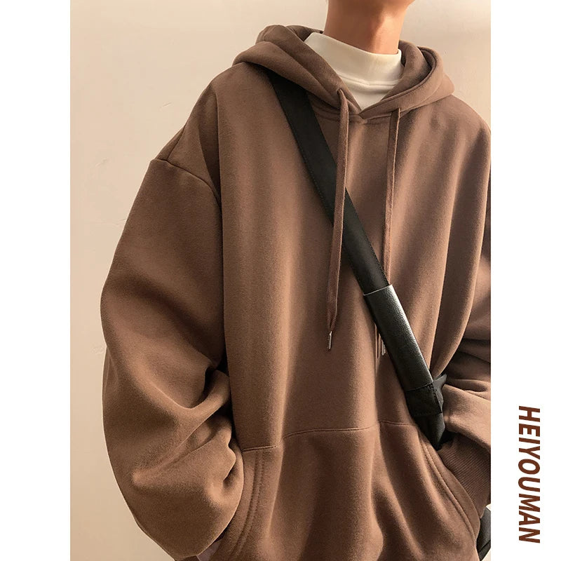 6 Colors Spring Autumn Hoodie Men Harajuku Fashion Casual Oversized Hoodies Couples Loose Hooded Sweatshirt Streetwear - reetell