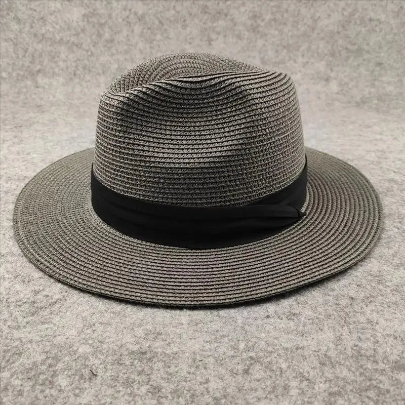 Large Size XL61-64cm Panama Hats Men Women Beach Wide Brim Straw Hat Lady Summer Sun Hats Plus Size Fedora Hat 55-57cm 58-60cm