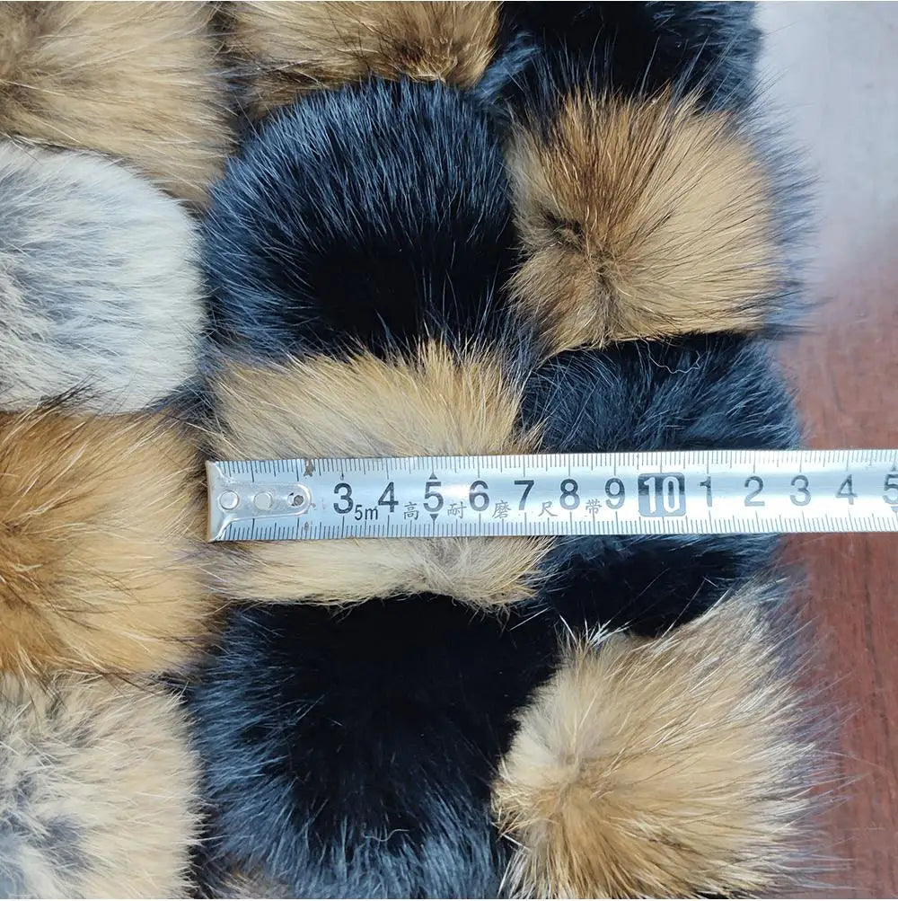 Luxury Brand Women Winter Natural Real Raccoon Fur Scarf Fashion Lady Warm Genuine Fox Fur Neckerchief Real Fox Fur Ring Scarves - reetell