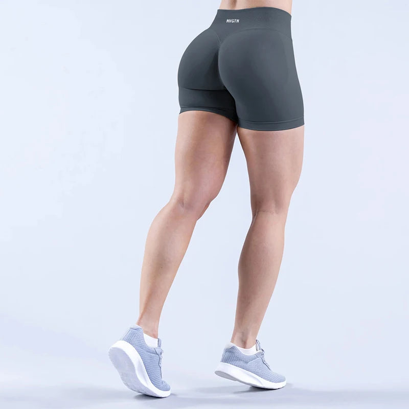 NVGTN Impact Shorts Seamless Half Pants Women Soft  Fitness Outfits Yoga Pants Gym Running Bike Wear - reetell