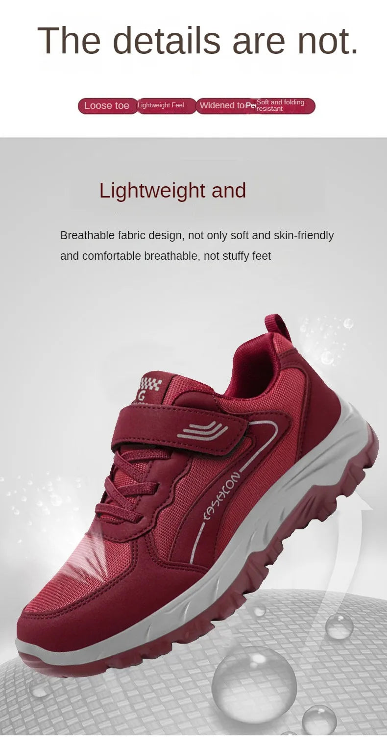 Women's Sports Shoes Leather Sports Shoes Waterproof Fashionable Outdoor Hiking Anti SlipCasual Walking Shoes Women's Shoes