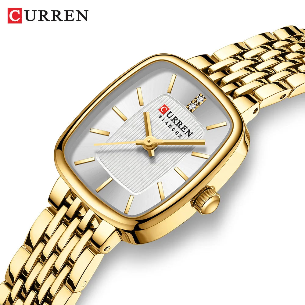 CURREN New Fashion Stainless Steel Date Women Watches Casual 30M Waterproof Girl Ladies Wristwatch Female Clock Relogio Feminino