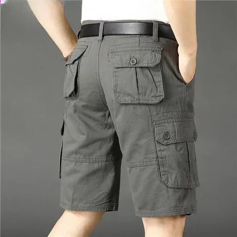 Khaki Half Men's Cargo Shorts Solid Male Bermuda Short Pants Big and Tall Designer Jogger Baggy New In Homme Jorts Cotton Luxury