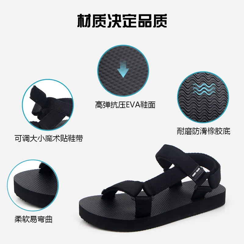 Men's Sandals Simple Casual Summer Shoes Comfortable Sneakers Outdoor Beach Vacation Sandals 2023 New Male Casual Sandals shoes