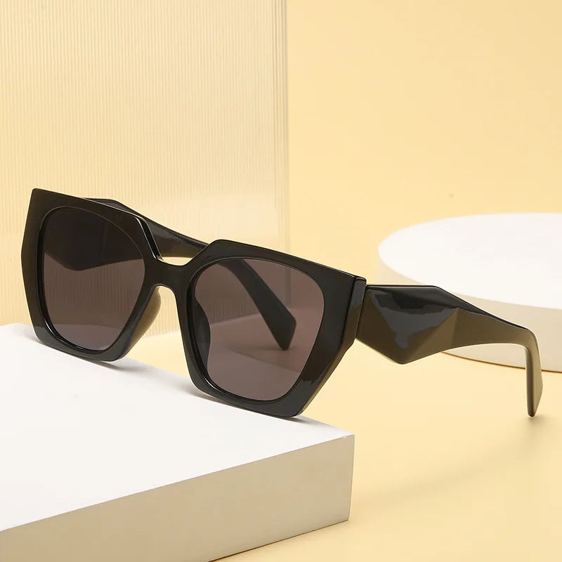 2024 new fashion cat eye wide leg sunglasses female sense ins sunglasses UV protection - reetell