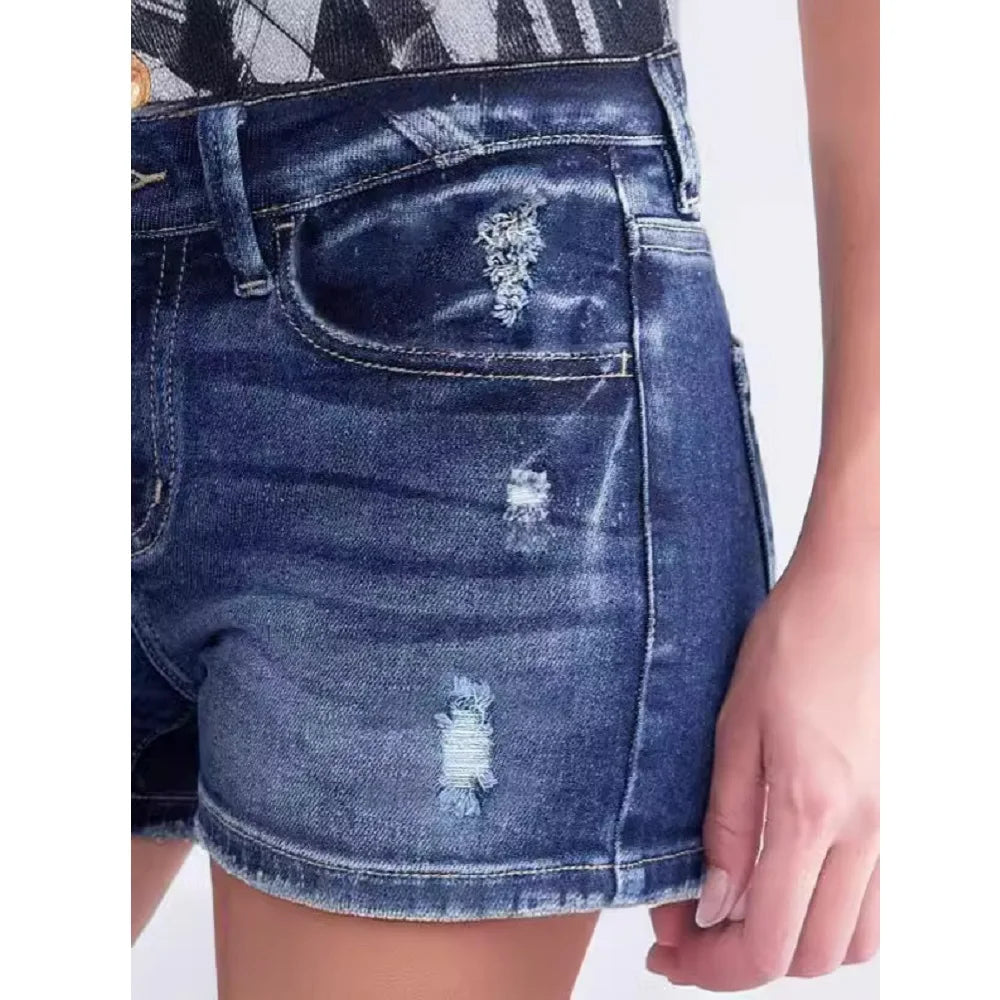 ﻿ Women Summer Denim Shorts Ladies Ripped Hole Jeans Short Pants Ropa para mujer - reetell