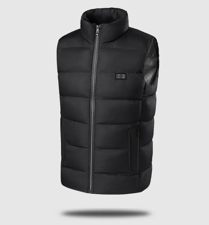 9 Areas Heated Vest Jacket USB Men Winter Electrically Heated Thermal Waistcoat for Hunting Hiking Warm Hunting Jacket - reetell