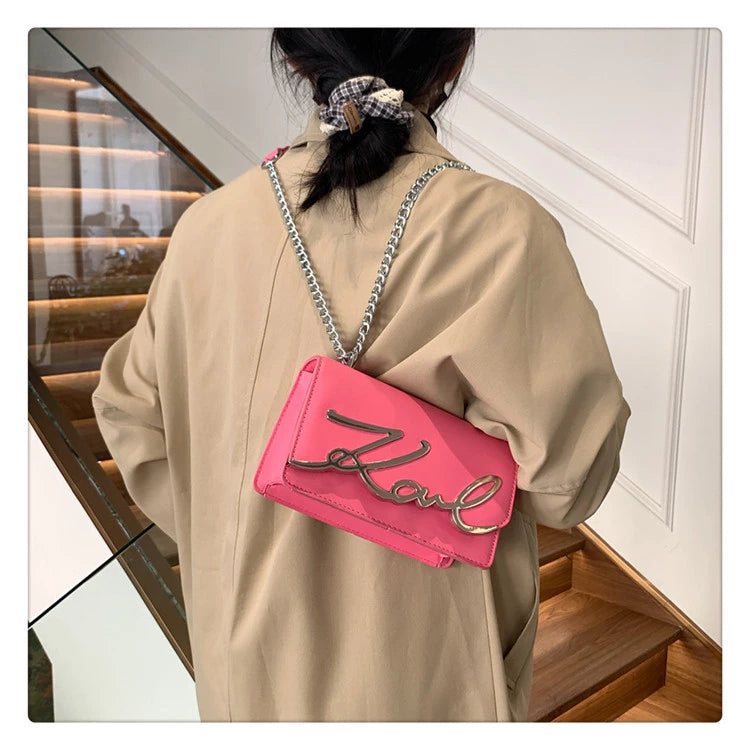 This Year's Popular Bags for Women New Fashion Letter Trend Shoulder Bag Ins Women's Crossbody Small Square Bag Наклонная Сумка - reetell