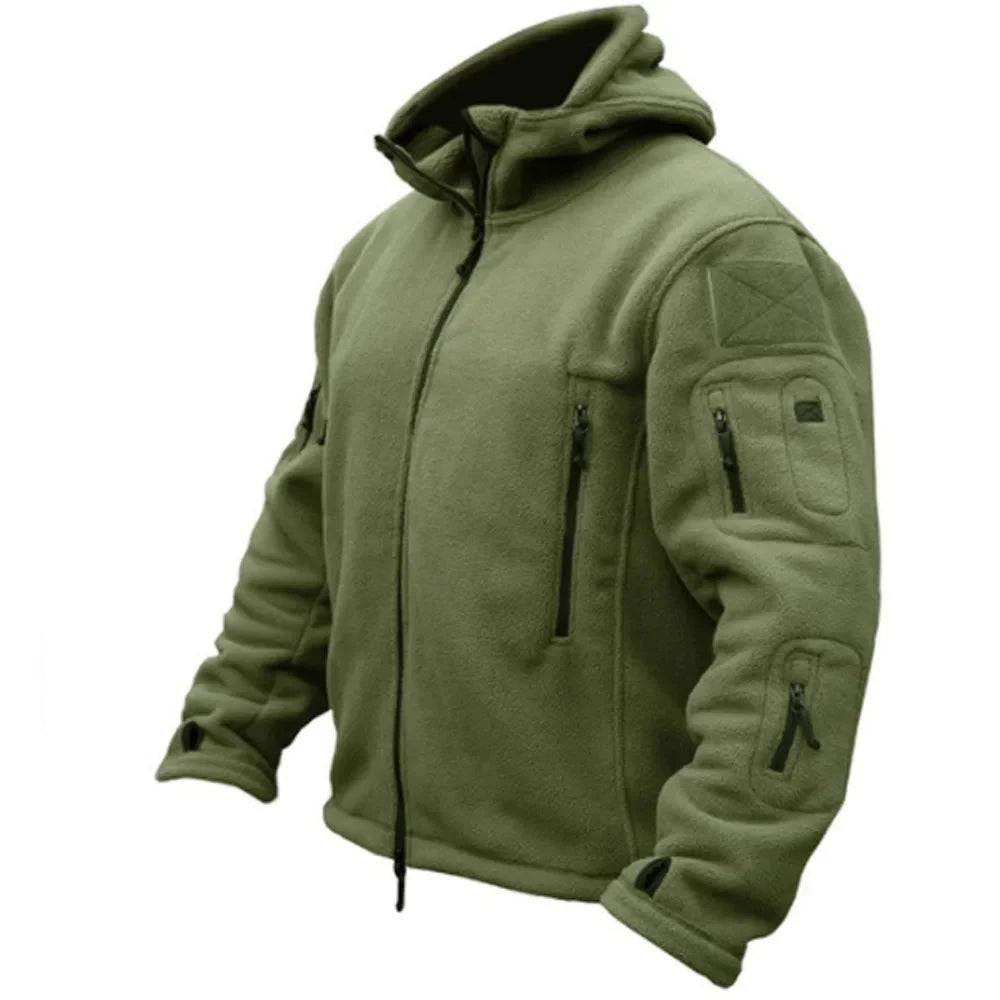 Prowow New men's outdoor warm fleece jacket for foreign trade, cold proof charge jacket, solid color hooded jacket - reetell