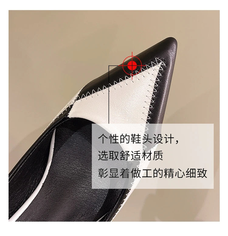 Summer New Pointed Toe Stiletto Sandals High Heel Women's Shoes Banquet Party Women's Shoes Fashion Wedding Shoes 6.5-9cm Pumps