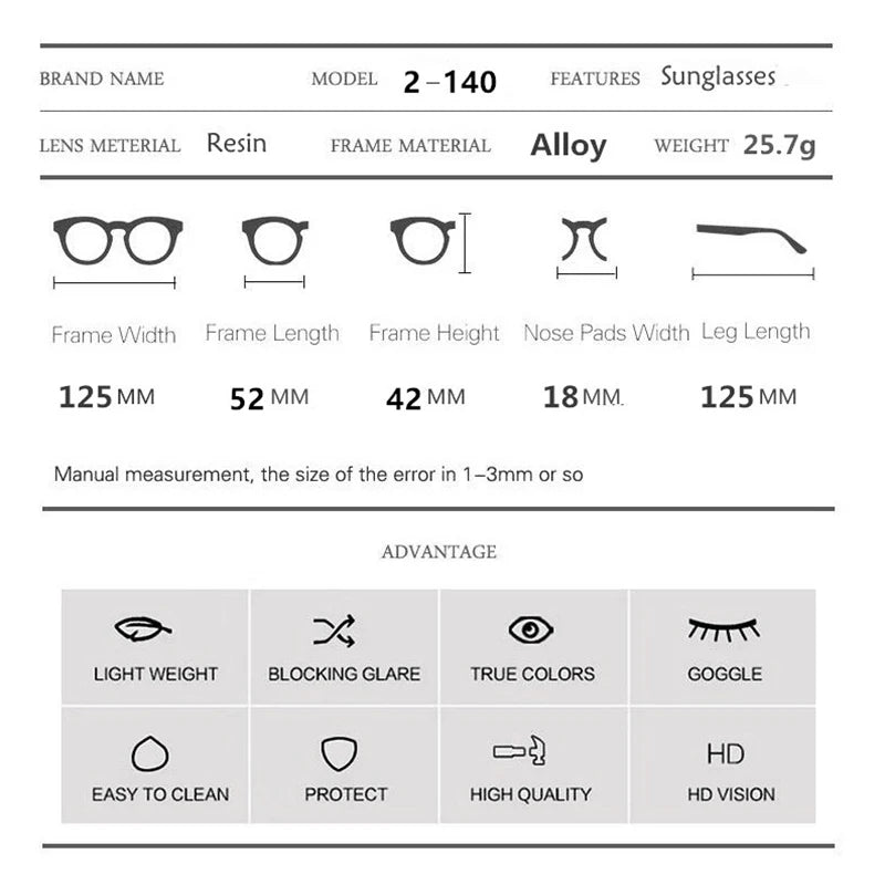 2024 Fashion Classic Polarized Sunglasses Men Women Brand Design Driving Square Frame Sun Glasses Male Goggle UV400 Gafas De Sol - reetell